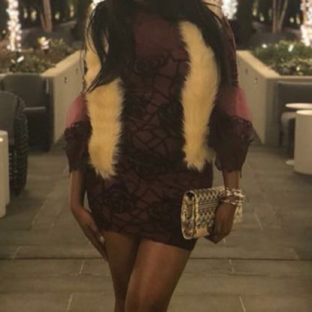 Velvet bodycon dress